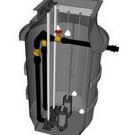 800 Litre Twin Sewage Pumping Station suitable for Dwellings with up to 4no Bedrooms